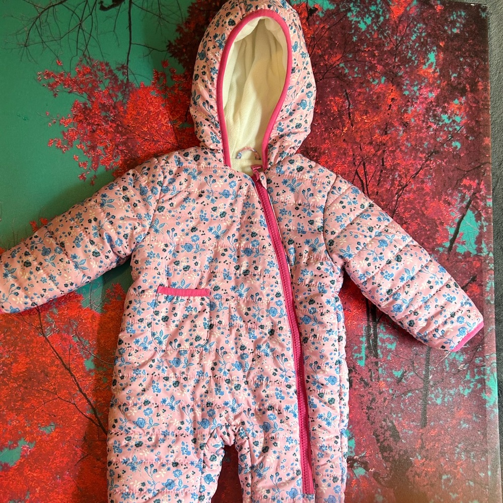 Infant girl fleece jumpsuit